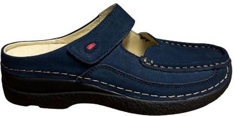 Wolky Dames Roll Slipper 0622713-800 Blauw Nubuck - Foto 2