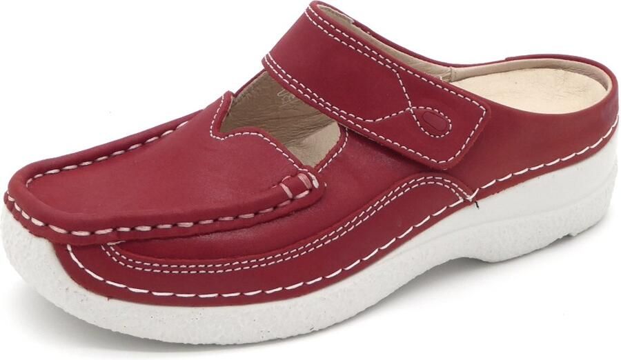 Wolky 0622736 570 Roll Slipper Muilen Rood Leer Dames Rood - Foto 2