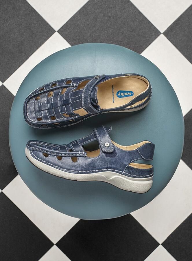 Wolky Dames Sandaal Rolling Sun Oxford 0720435 800 Blauw - Foto 5