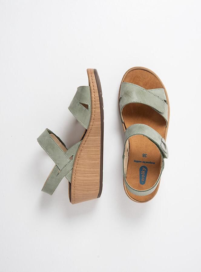 Wolky Dames Sandalen 03552 Sanibel Lichtgroen