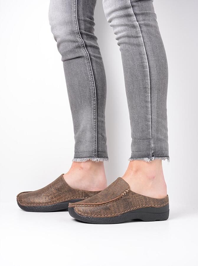 Wolky Dames Slipper Seamy Slide 0625091-360 Camel Print - Foto 4