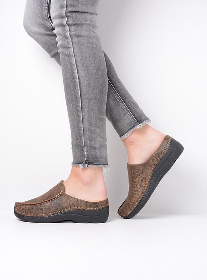 Wolky Dames Slipper Seamy Slide 0625091-360 Camel Print - Foto 6