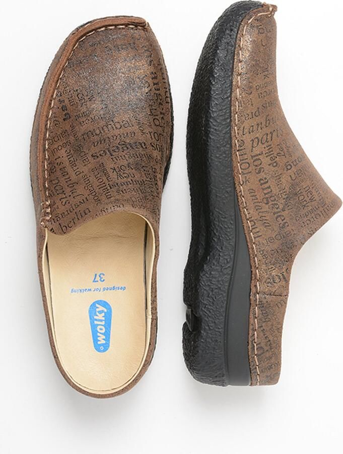 Wolky Dames Slipper Seamy Slide 0625091-360 Camel Print - Foto 3