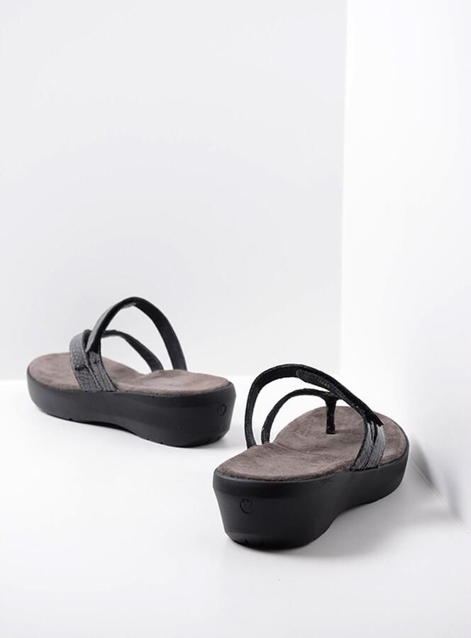 Wolky Dames Slippers 0020067-210 Bassa Mini Croco Antraciet - Foto 4