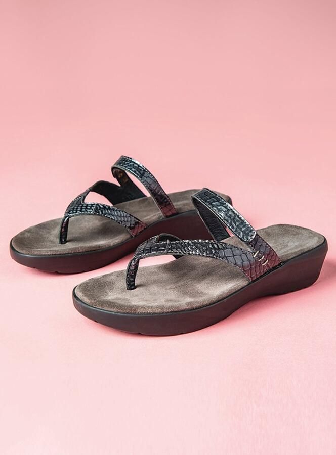 Wolky Dames Slippers 0020067-210 Bassa Mini Croco Antraciet - Foto 6