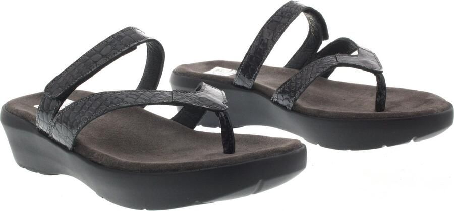 Wolky Dames Slippers 0020067-210 Bassa Mini Croco Antraciet - Foto 12