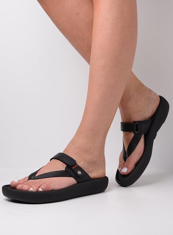 Wolky Zomerse Zwarte Leren Flip-Flops voor Vrouwen Black Dames - Foto 5