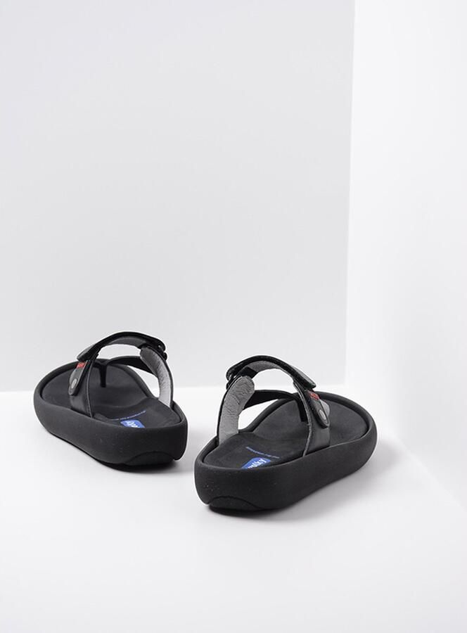 Wolky Zomerse Zwarte Leren Flip-Flops voor Vrouwen Black Dames - Foto 7