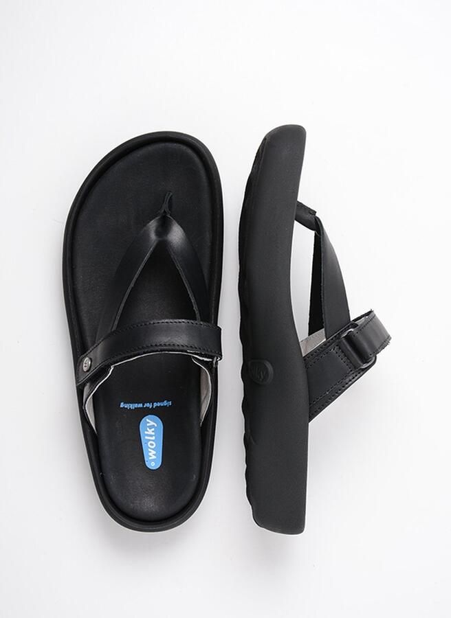Wolky Zomerse Zwarte Leren Flip-Flops voor Vrouwen Black Dames - Foto 11