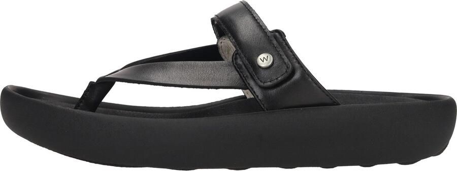 Wolky Zomerse Zwarte Leren Flip-Flops voor Vrouwen Black Dames - Foto 12