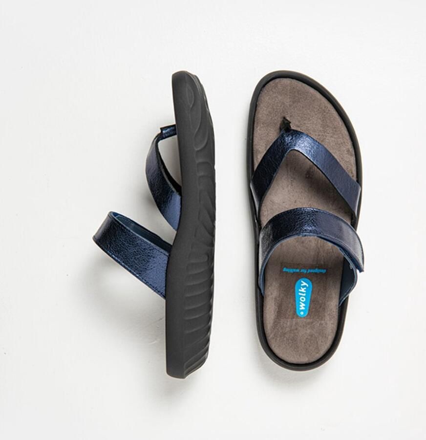 Wolky Dames Slippers 00880 Tahiti Blauw