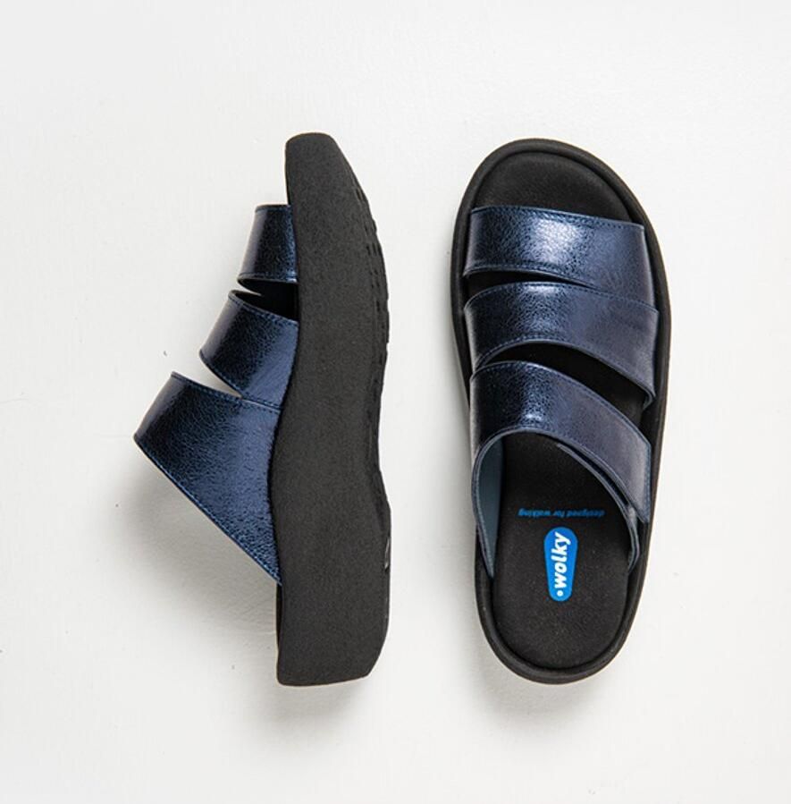 Wolky Dames Slippers 03207 Aporia Blauw