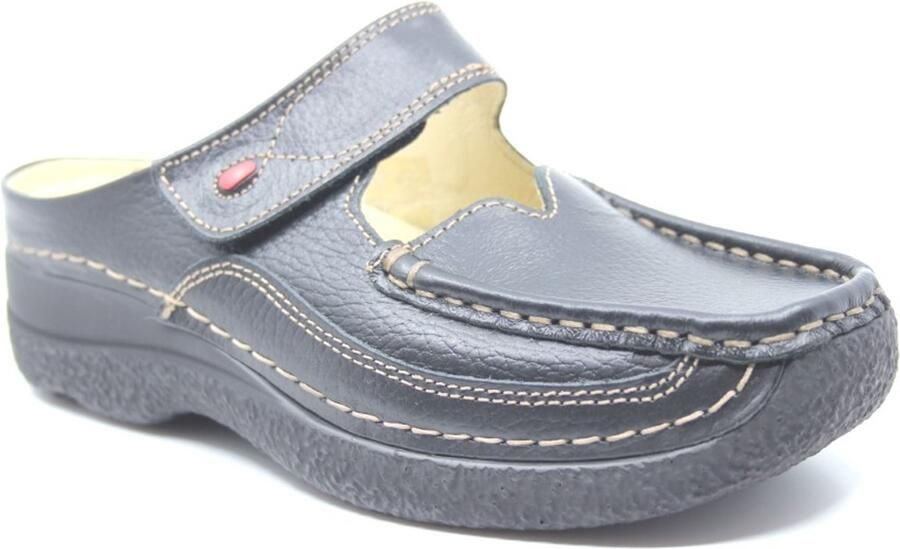 Wolky Klompen 06227 Roll Slipper 70000 zwart geprint leer - Foto 4