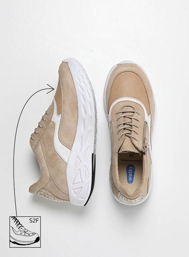 Wolky Dames Sneakers 05703 Vitality S2F Beige