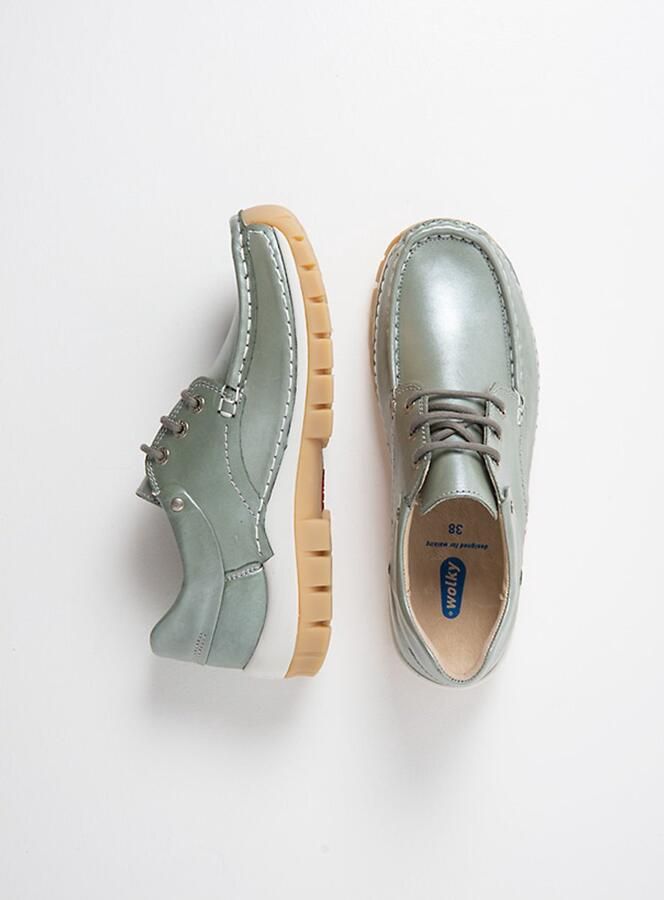 Wolky Dames Veterschoenen 04701 Fly Summer Lichtgroen