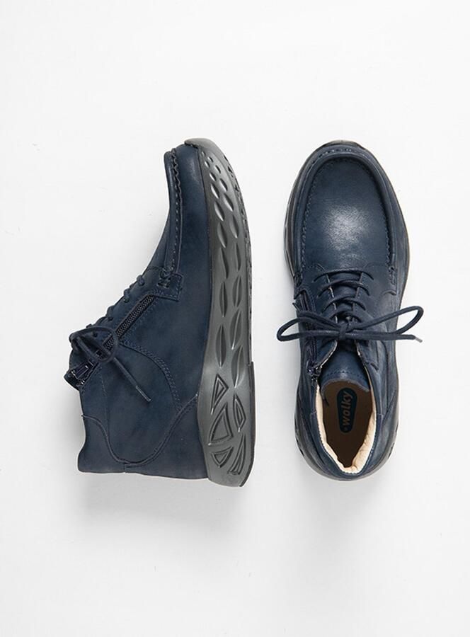 Wolky Dames Veterschoenen 05710 Roll Bounce Blauw