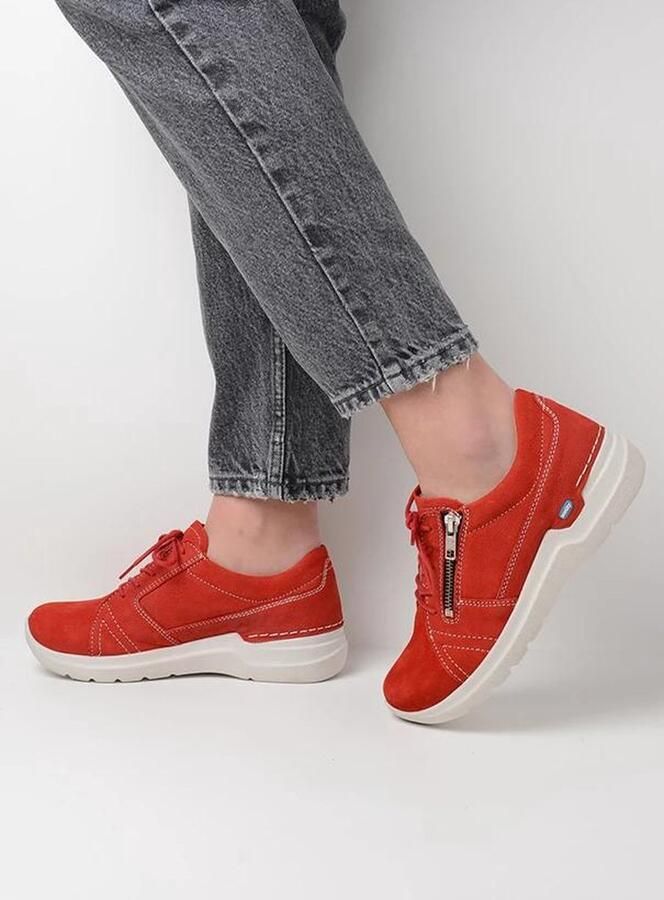 Wolky Dames Veterschoenen 0660911-570 Feltwell Antique Rood - Foto 5