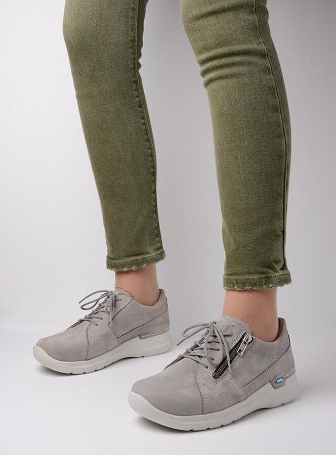 Wolky Dames Veterschoen Feltwell 0660911 206 Lichtgrijs Nubuck - Foto 5