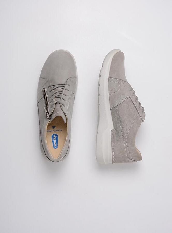 Wolky Dames Veterschoen Feltwell 0660911 206 Lichtgrijs Nubuck - Foto 8