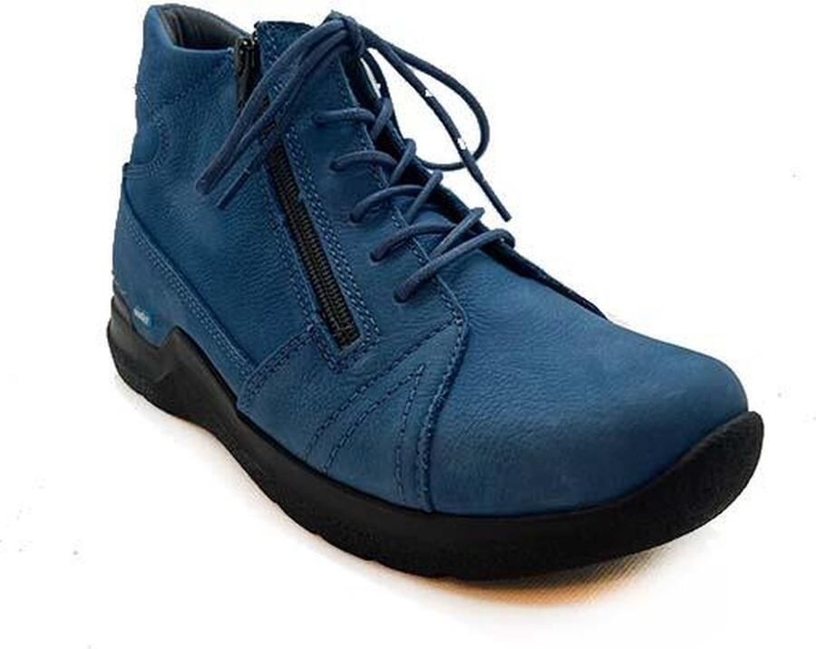 Wolky Dames Veterboot Why Antique Nubuck 0660611 804 Atlantic Blue - Foto 3