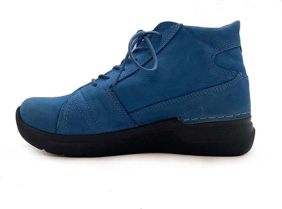 Wolky Dames Veterboot Why Antique Nubuck 0660611 804 Atlantic Blue - Foto 5