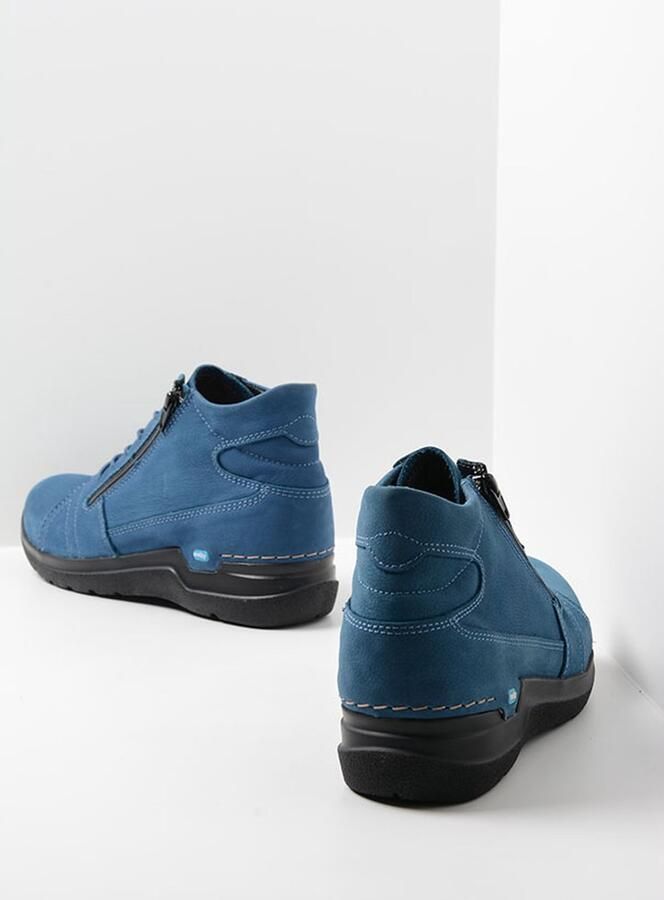 Wolky Dames Veterboot Why Antique Nubuck 0660611 804 Atlantic Blue - Foto 7