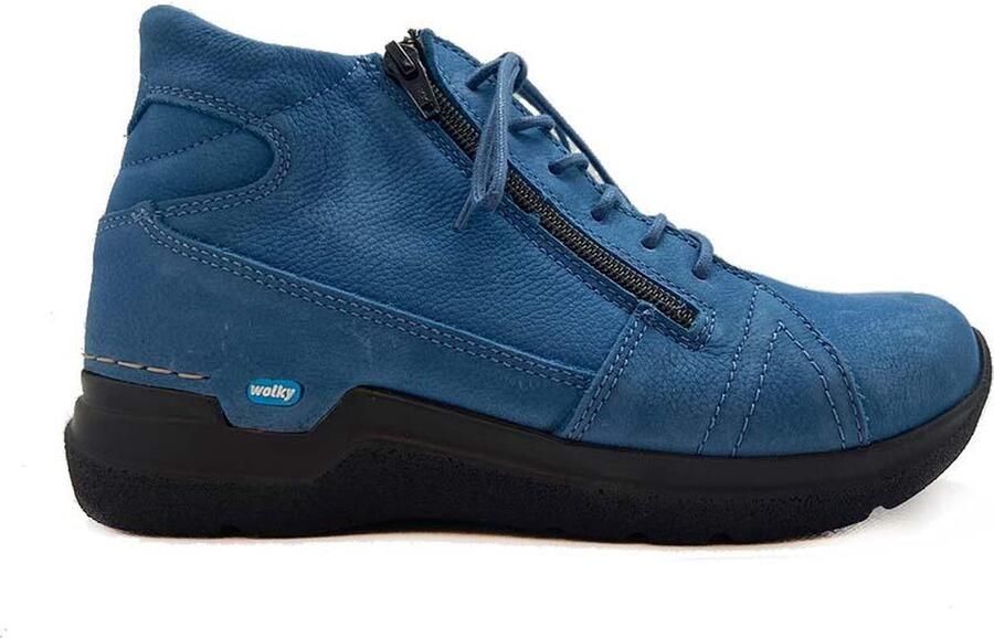 Wolky Dames Veterboot Why Antique Nubuck 0660611 804 Atlantic Blue - Foto 11