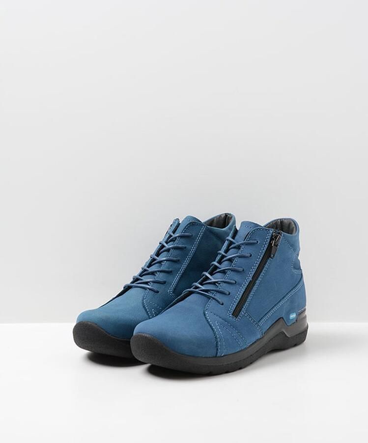 Wolky Dames Veterboot Why Antique Nubuck 0660611 804 Atlantic Blue - Foto 2