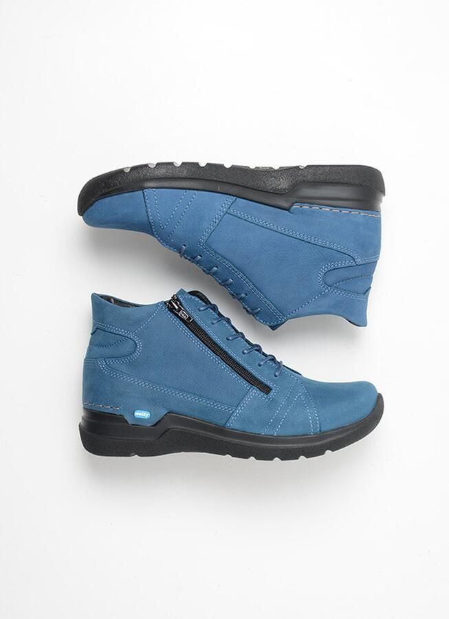Wolky Dames Veterboot Why Antique Nubuck 0660611 804 Atlantic Blue - Foto 10