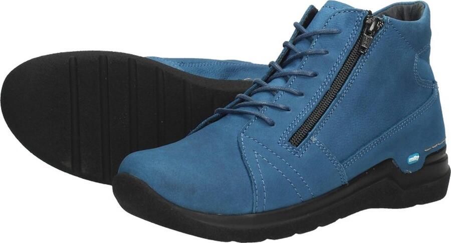 Wolky Dames Veterboot Why Antique Nubuck 0660611 804 Atlantic Blue - Foto 15