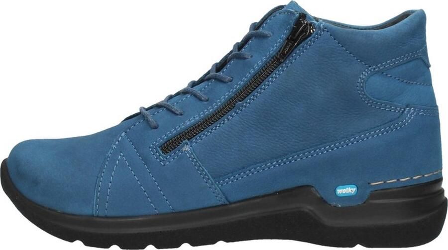 Wolky Dames Veterboot Why Antique Nubuck 0660611 804 Atlantic Blue - Foto 14