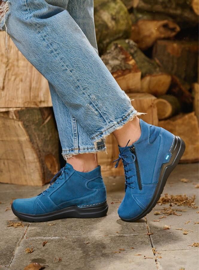 Wolky Dames Veterboot Why Antique Nubuck 0660611 804 Atlantic Blue - Foto 6