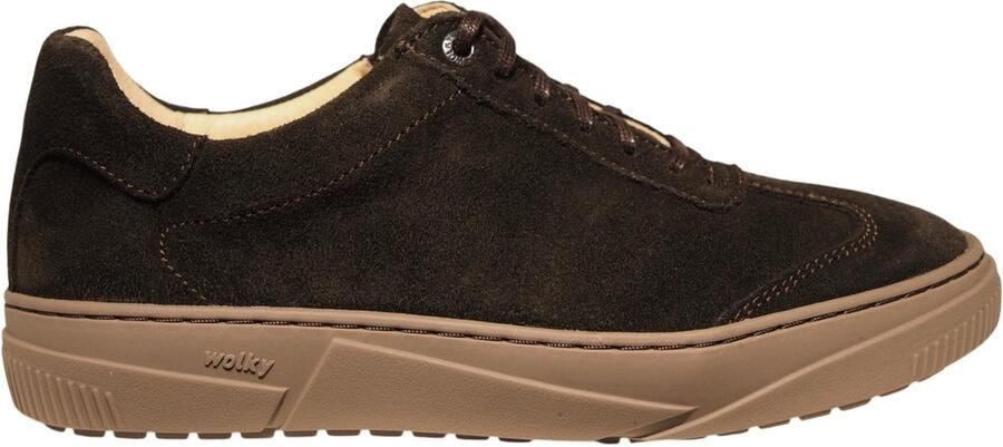 Wolky donkerbruine suède dames sneakers Foria Brown