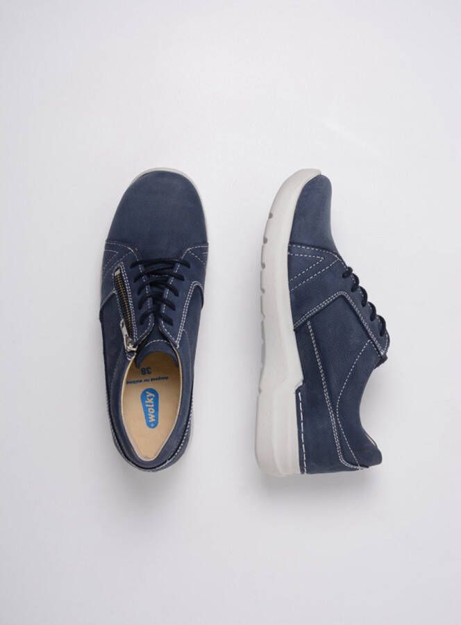 Wolky Dames Veterschoenen 0660911-820 Feltwell Antique Jeansblauw