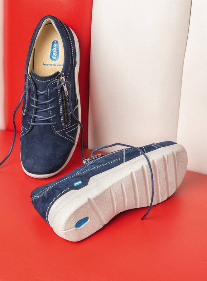 Wolky Dames Veterschoenen 0660911-820 Feltwell Antique Jeansblauw - Foto 4