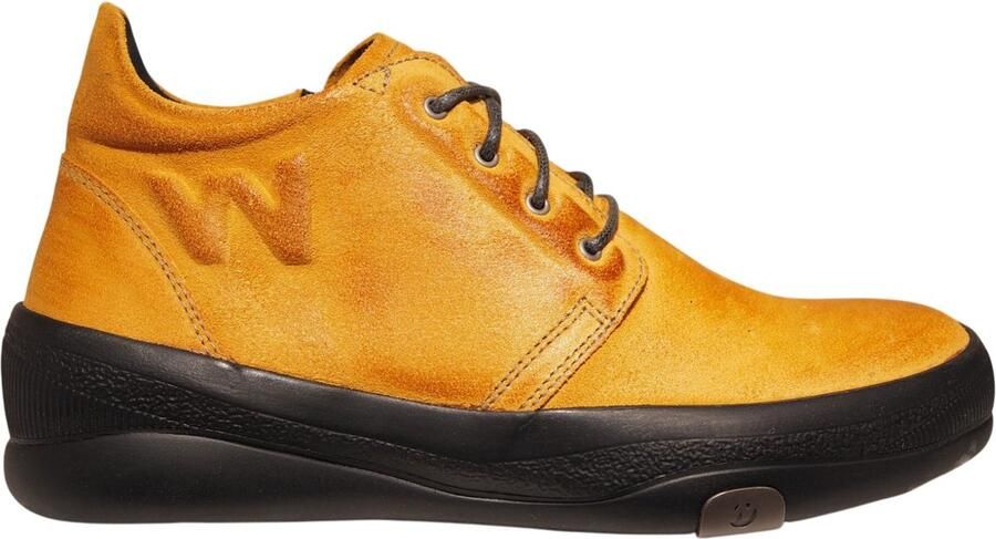 Wolky Fuse Brushed Suede okergele dames veterschoenen