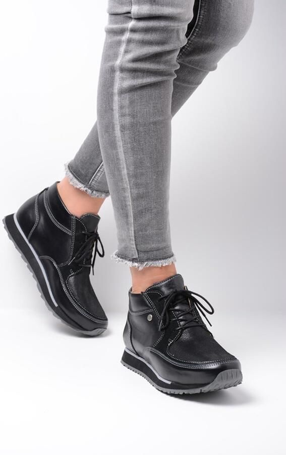Wolky Hoge Sneakers 05802 e-Boot 20009 zwart stretch leer - Foto 8