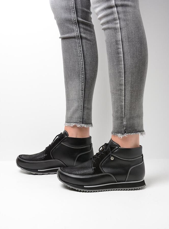 Wolky Hoge Sneakers 05802 e-Boot 20009 zwart stretch leer - Foto 3
