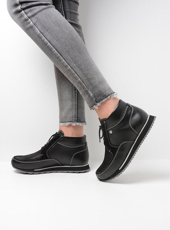 Wolky Hoge Sneakers 05802 e-Boot 20009 zwart stretch leer - Foto 4