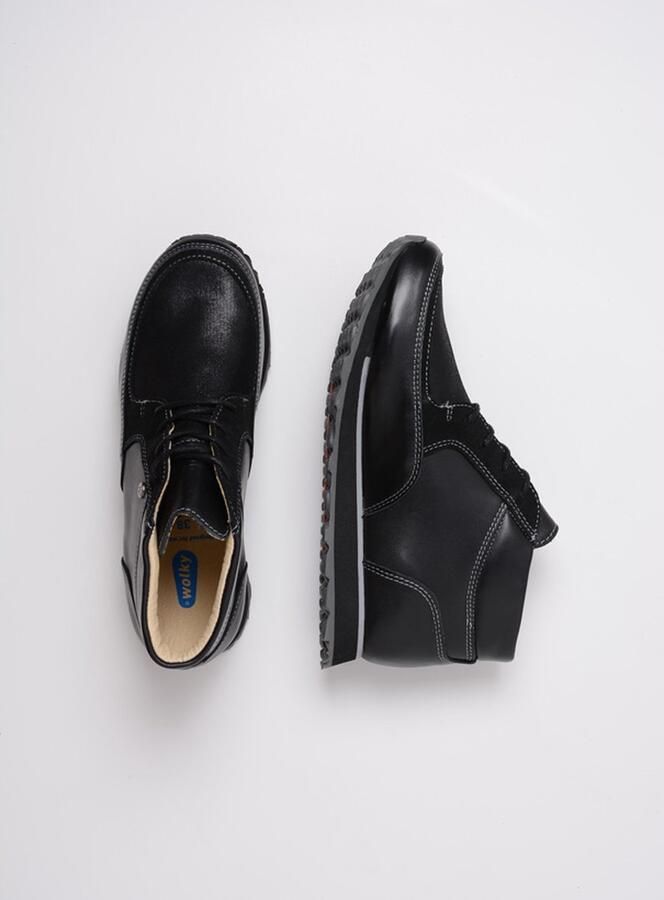 Wolky Hoge Sneakers 05802 e-Boot 20009 zwart stretch leer - Foto 5