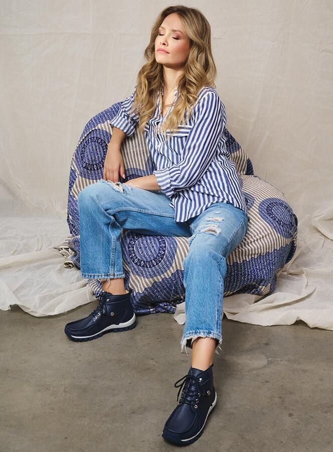 Wolky Hoge veterschoenen Jump Summer denim leer - Foto 3