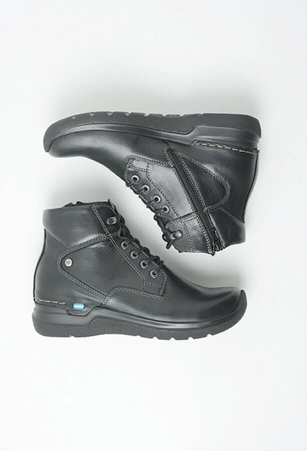 Wolky Hoge veterschoenen Whynot zwart leer - Foto 7