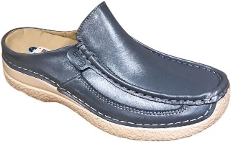 Wolky Roll Slide Argento leather