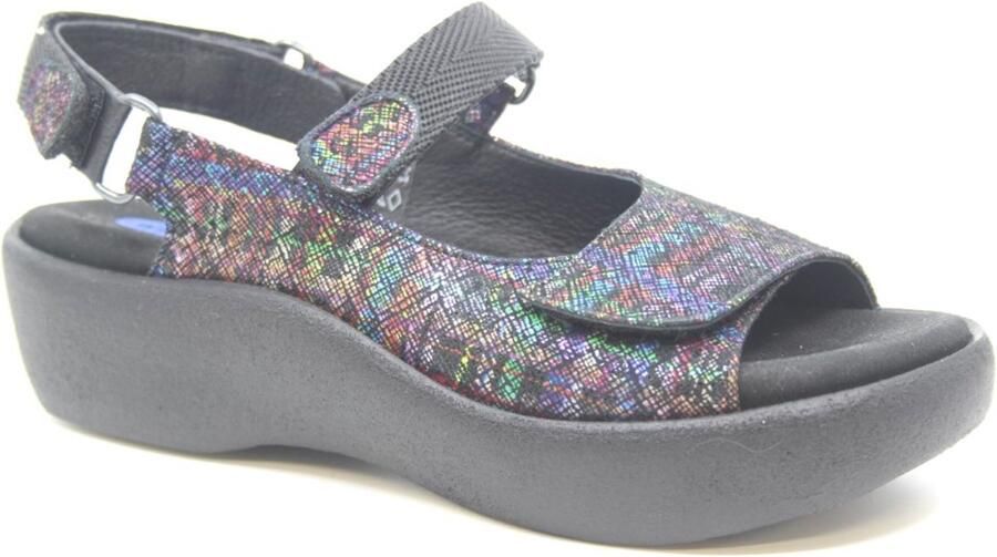 Wolky Dames Sandalen Jewel Giza Print Black Multi