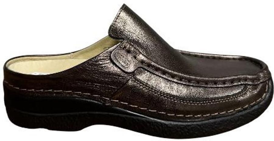 Wolky 0620223 203 Muilen Open Hiel Instappers Brons Leer Dames Brons