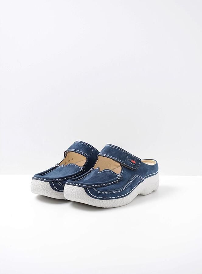 Wolky Dames Roll Slipper 0622713-800 Blauw Nubuck - Foto 2
