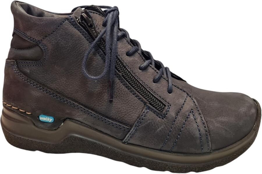 Wolky Dames Veterschoenen Boots 0660611 800 Why Antique Blauw