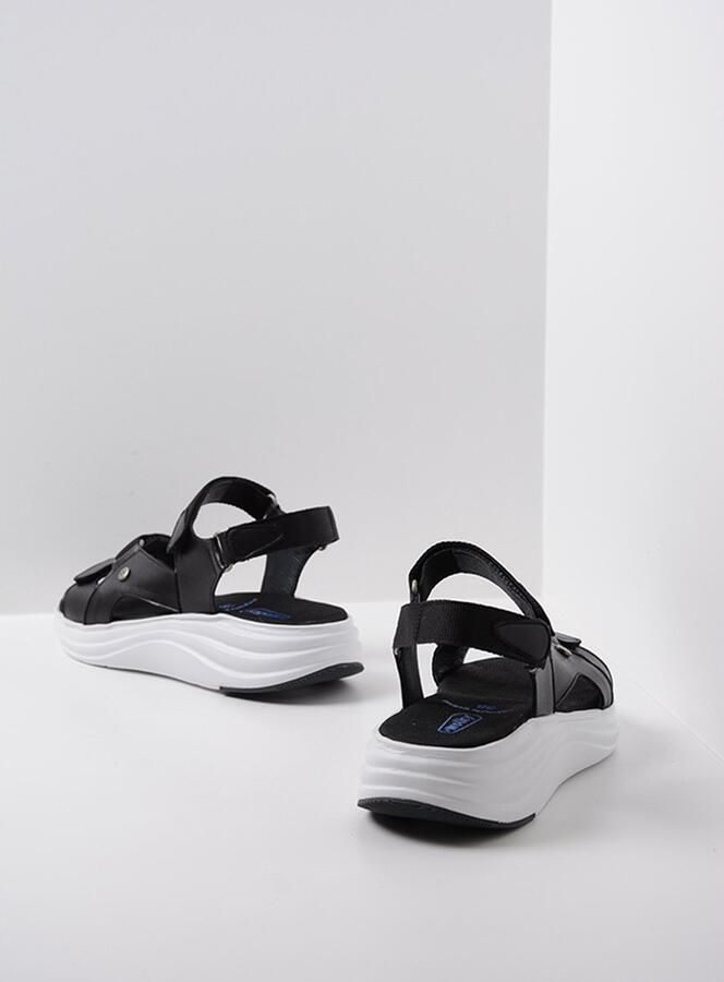 Wolky Sandalen Cirro zwart-wit leer - Foto 4