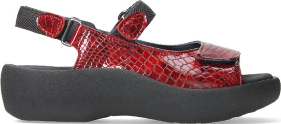 Wolky Sandalen Jewel rood crocolook lakleer - Foto 11