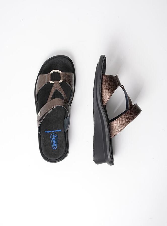 Wolky Slippers Isa brons leer